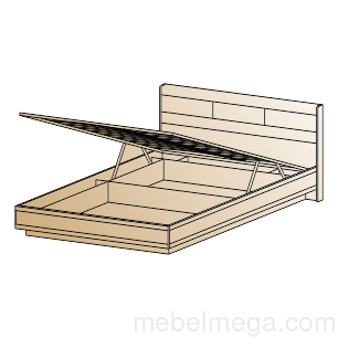 Кровать КР-1803 (1,6х2,0) Снежный Ясень