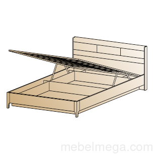 Кровать КР-1863 (1,6х2,0) Снежный Ясень